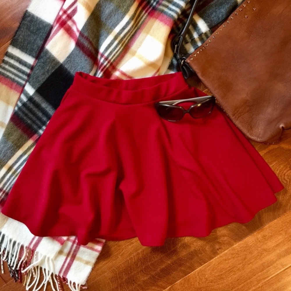 Red Skater Skirt